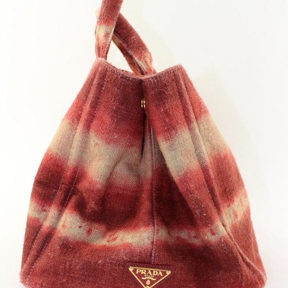 Prada Rare Striped Ombre Tie Dye Canapa Tote 1PR1226K - Picture 9 of 11